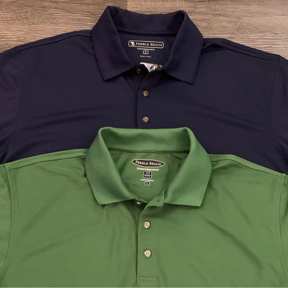 NWT Navy & NWOT Emerald PEBBLE BEACH Polos - Picture 8 of 13